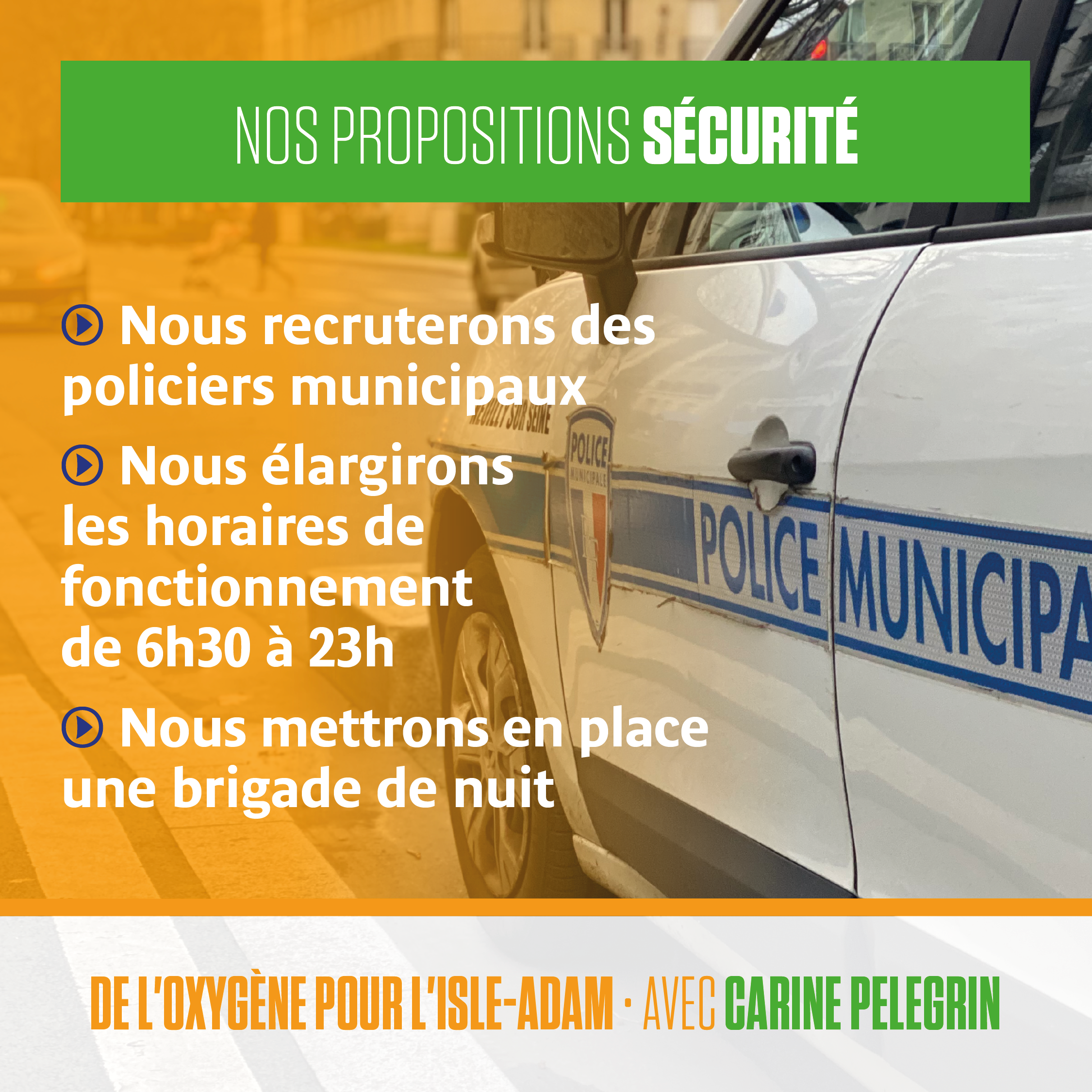 Nous agirons pour une ville plus sûre
