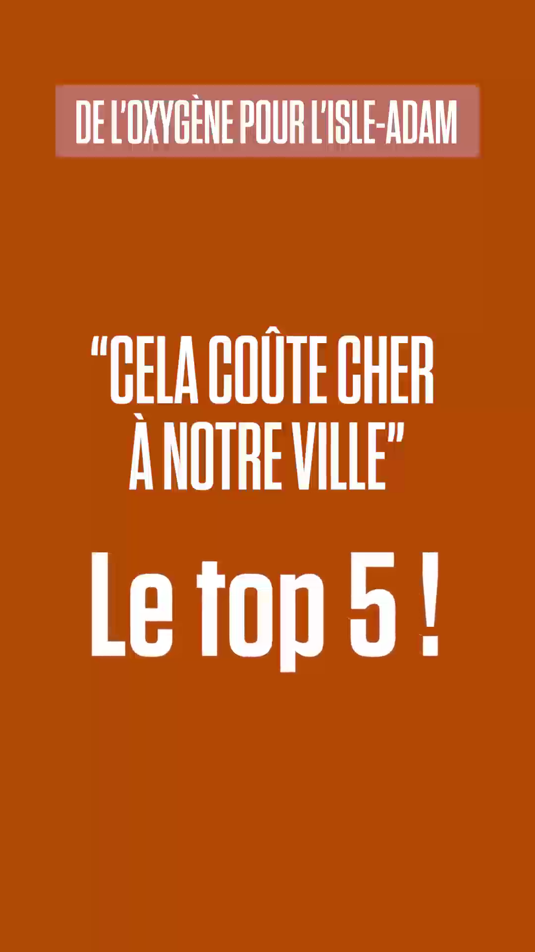 Top 5 du « Cela coûte cher à notre ville ! »